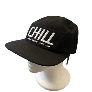 Burton‎ Chill 5 Panel Hat Black Cap Adj Low Profile Outdoor Cordova OS NWT